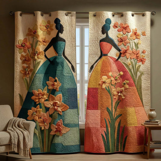 Floral Grace Quilted Curtains GFTOQM2989