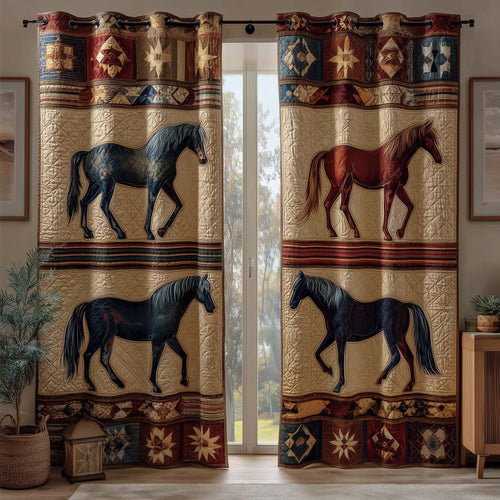 Four Gallops Quilted Curtains GFTOQM2996