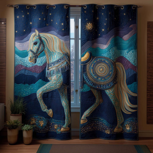 Midnight Rider Quilted Curtains GFTOQM2997