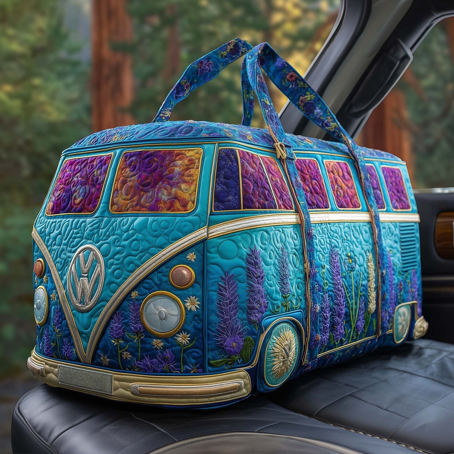 Lavender Voyage Quilted Duffle Bag GFTOQM3008