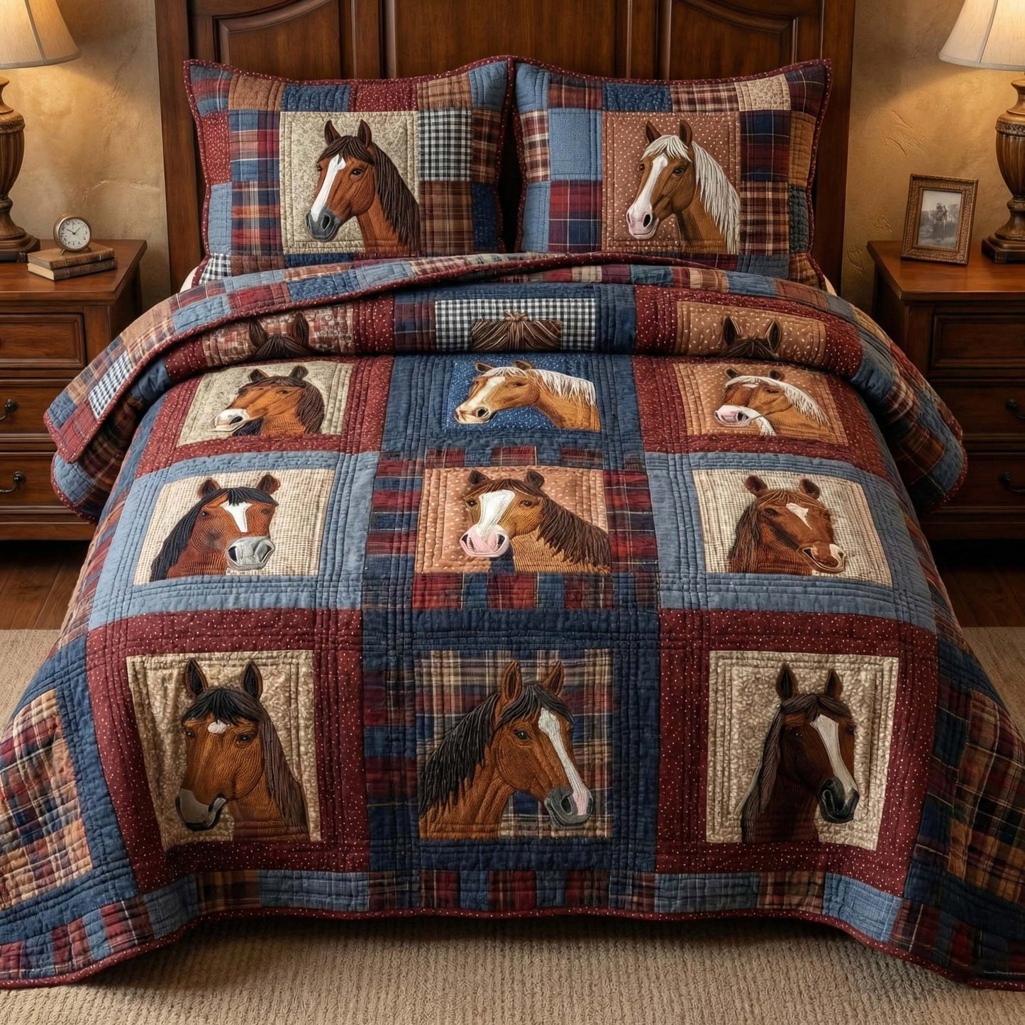Rustic Herd 3-Piece Quilted Bedding Set GFTOQM3040