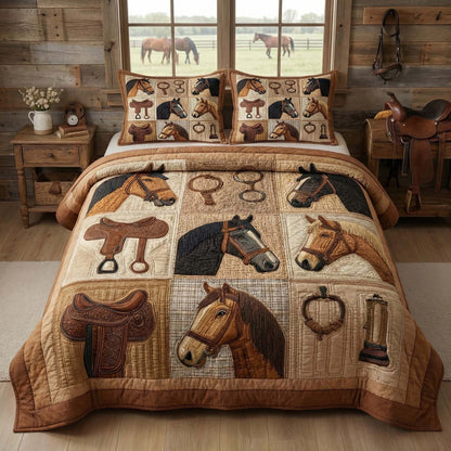 Saddle Ranch 3-Piece Quilted Bedding Set GFTOQM3092