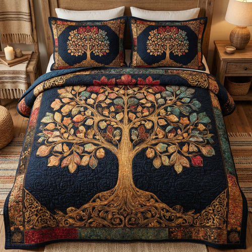 Midnight Harvest 3-Piece Quilted Bedding Set GFTOQM3134