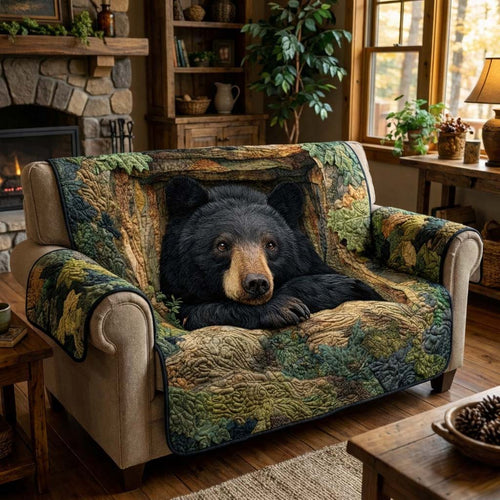 Forest Guardian Quilted Sofa Cover GFTOQM3135