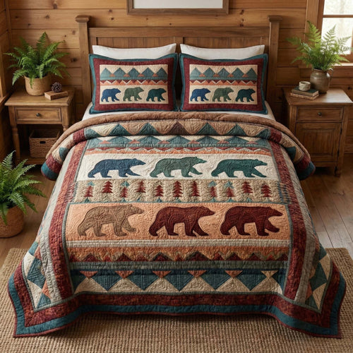 Forest Trio 3-Piece Quilted Bedding Set GFTOQM3163