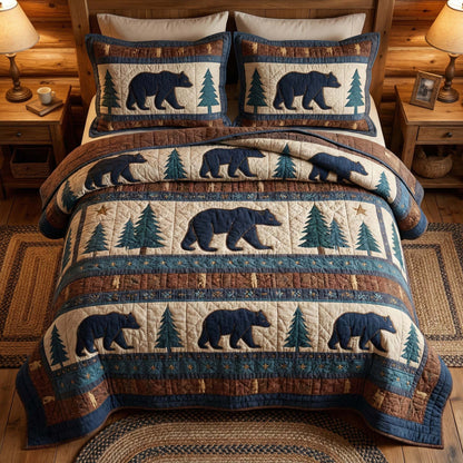 Wilderness Quilt 3-Piece Quilted Bedding Set GFTOQM3164