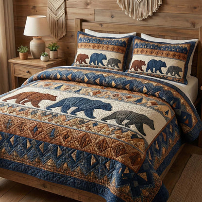 Denim Wilderness 3-Piece Quilted Bedding Set GFTOQM3168