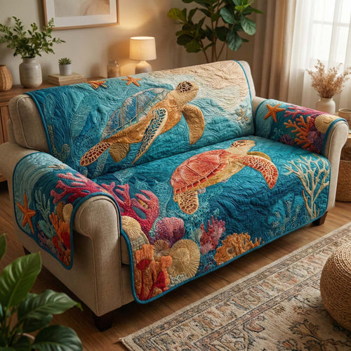 Coral Reef Quilted Sofa Cover GFTOQM3244