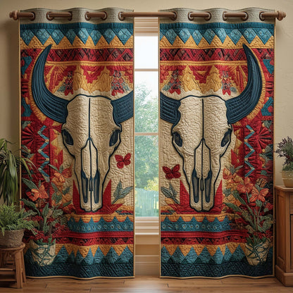 Desert Skull Quilted Curtains GFTOQM3252