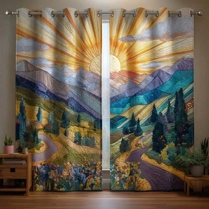 Radiant Mountain Quilted Curtains GFTOQM3255