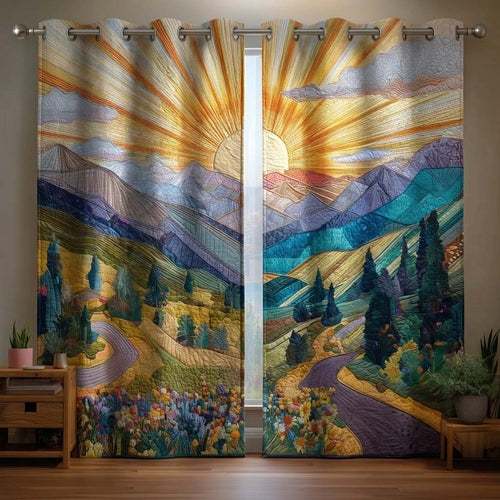 Radiant Mountain Quilted Curtains GFTOQM3255