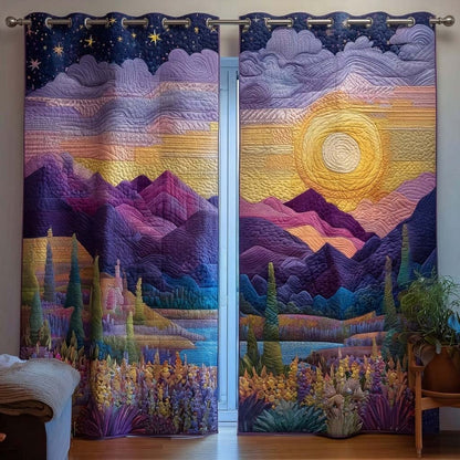 Twilight Lavender Quilted Curtains GFTOQM3256