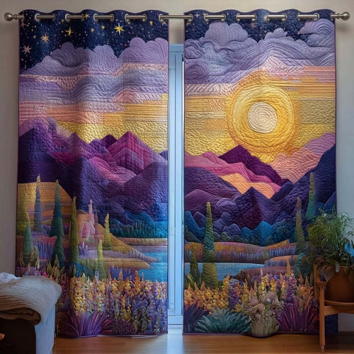 Twilight Lavender Quilted Curtains GFTOQM3256