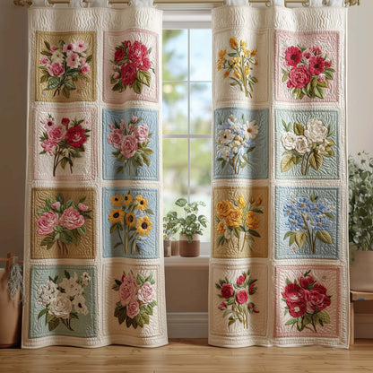 Victorian Garden Quilted Curtains GFTOQM3260