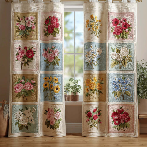 Victorian Garden Quilted Curtains GFTOQM3260