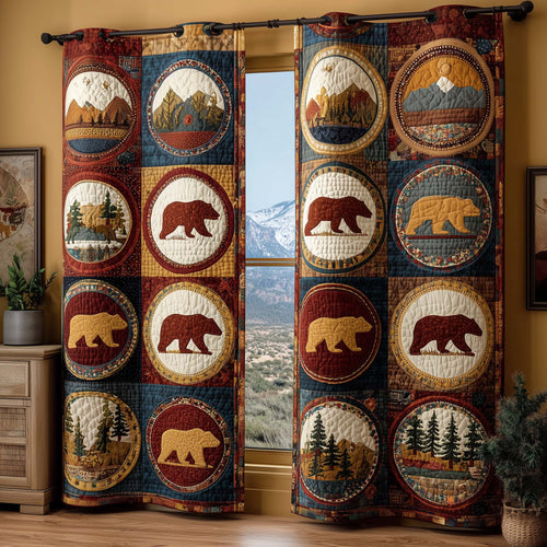 Rustic Medallions Quilted Curtains GFTOQM3322