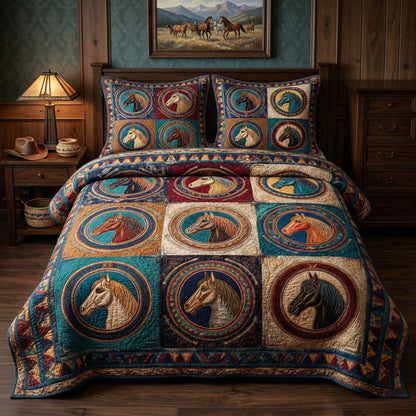 Western Medallion 3-Piece Quilted Bedding Set GFTOQM3326
