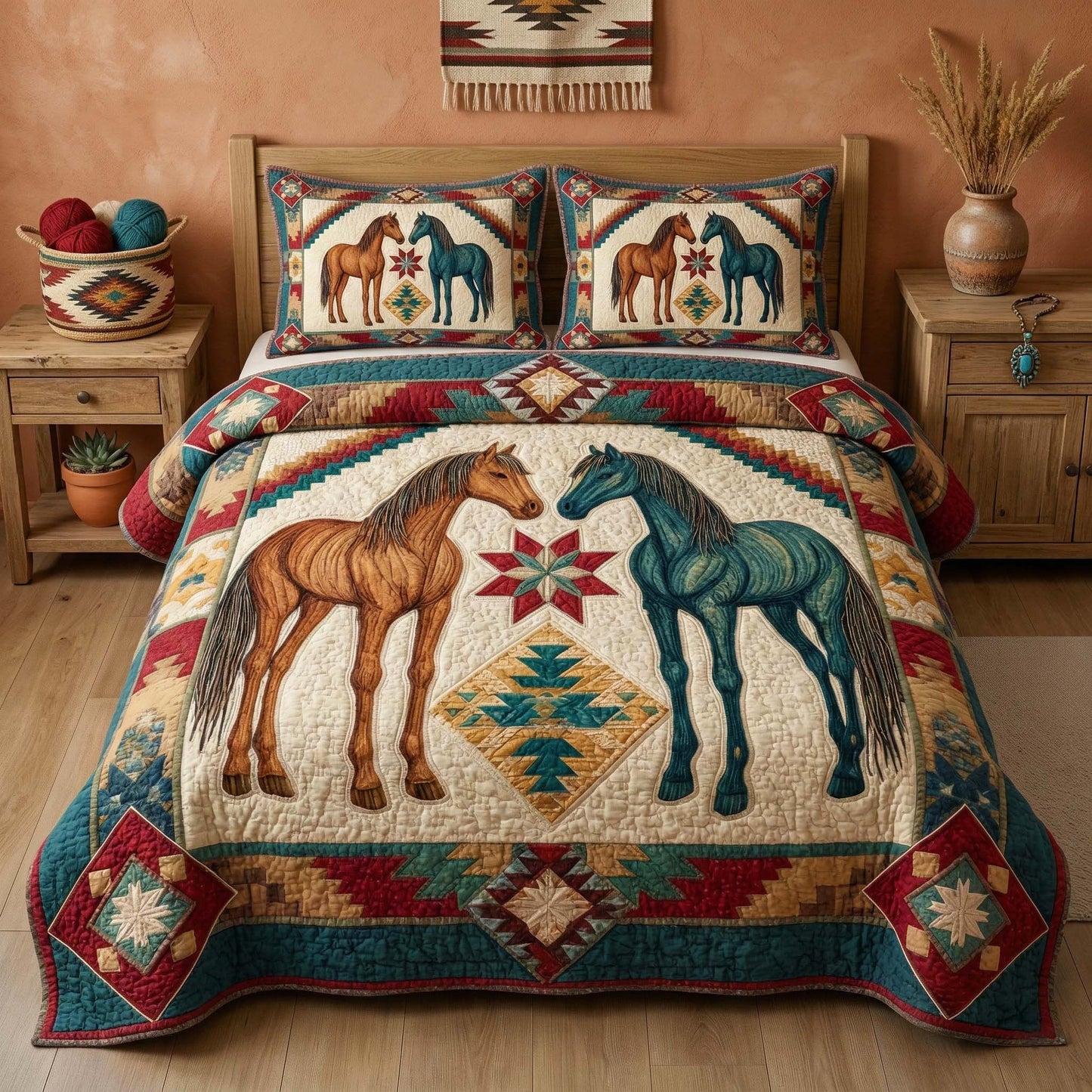 Southwestern Star 3-Piece Quilted Bedding Set GFTOQM3331