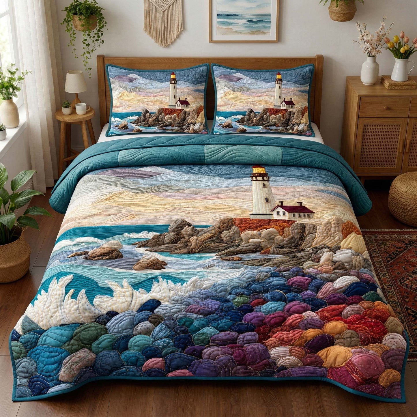 Rocky Beacon 3-Piece Quilted Bedding Set GFTOQM3394