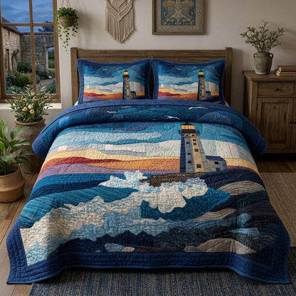 Sunset Beacon 3-Piece Quilted Bedding Set GFTOQM3397