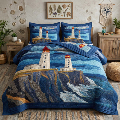 Twin Beacons 3-Piece Quilted Bedding Set GFTOQM3398