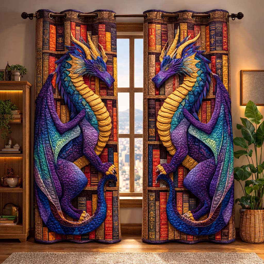 Amethyst Guardian Quilted Curtains GFTOQM3405