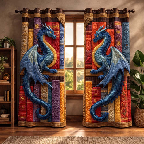 Sapphire Sentinel Quilted Curtains GFTOQM3406