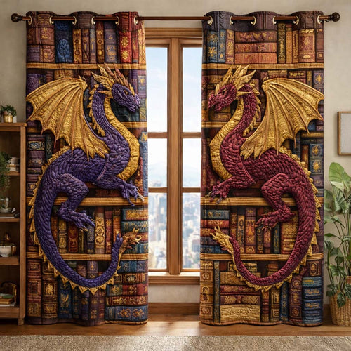 Royal Wyrm Quilted Curtains GFTOQM3407