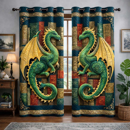 Emerald Gold Quilted Curtains GFTOQM3423