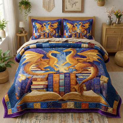 Golden Legends 3-Piece Quilted Bedding Set GFTOQM3429