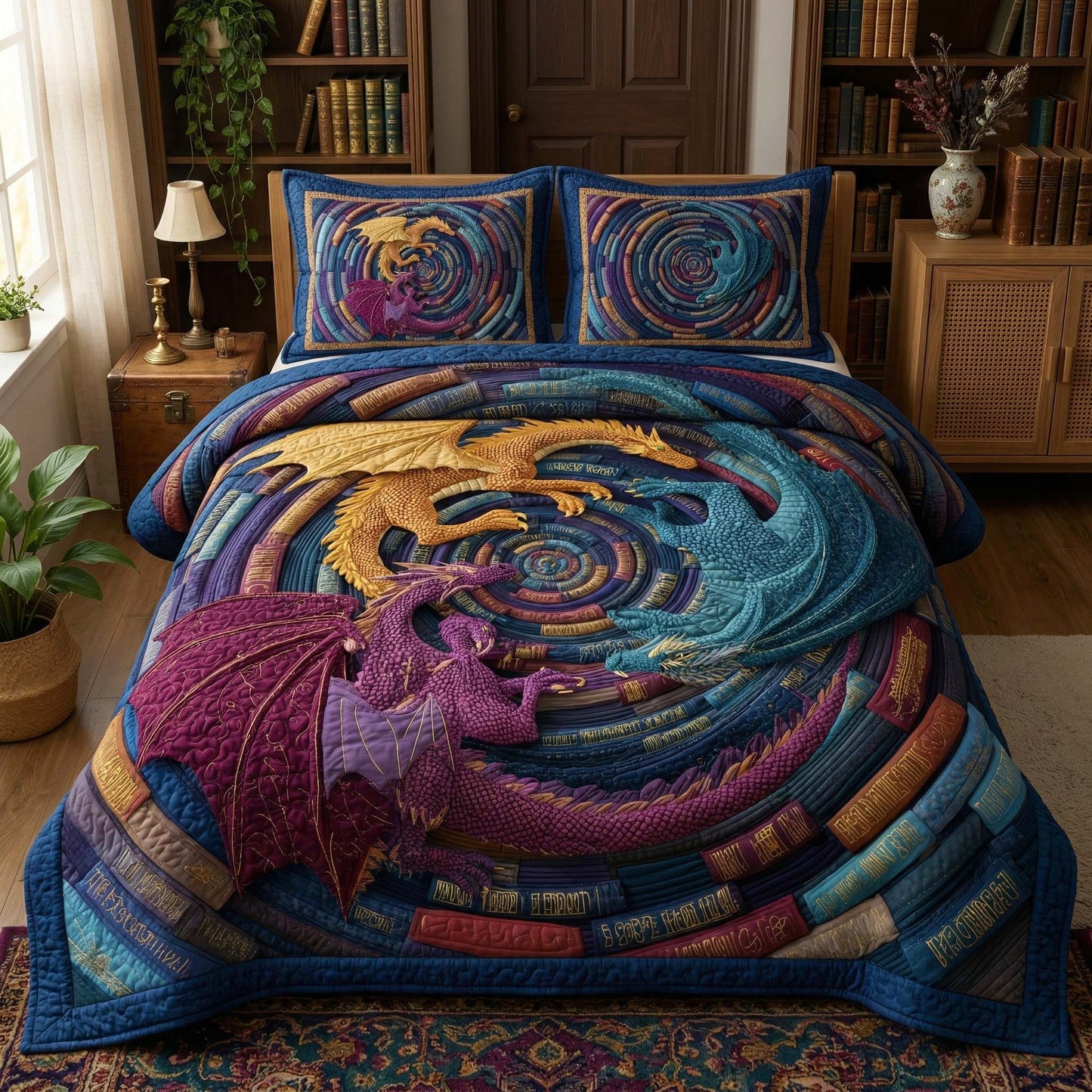 Spiral Legends 3-Piece Quilted Bedding Set GFTOQM3432