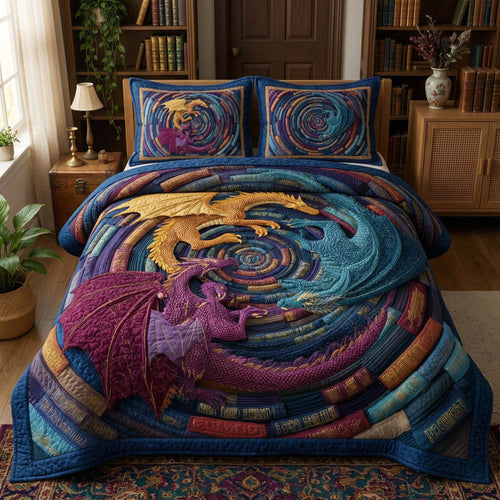 Spiral Legends 3-Piece Quilted Bedding Set GFTOQM3432