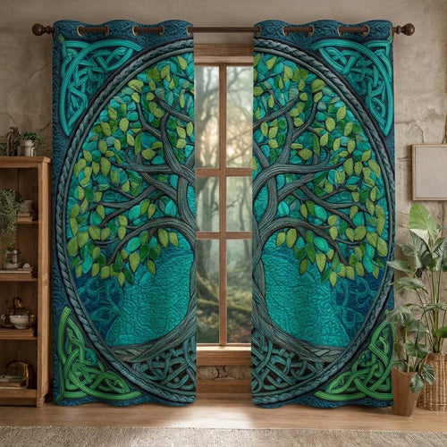 Emerald Canopy Quilted Curtains GFTOQM3470
