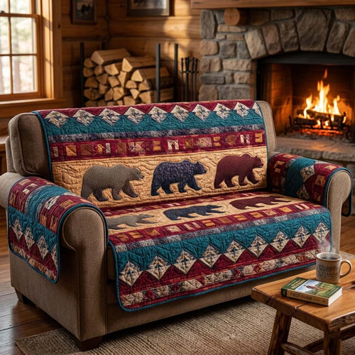 Rustic Stripes Quilted Sofa Cover GFTOQM3480