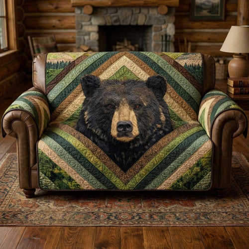 Majestic Bear Quilted Sofa Cover GFTOQM3485