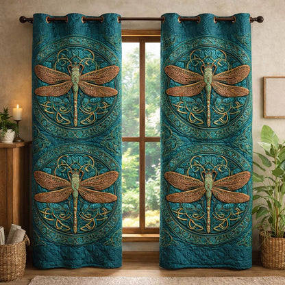 Emerald Forest Quilted Curtains GFTOQM3514