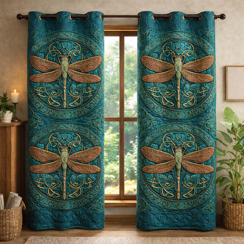 Emerald Forest Quilted Curtains GFTOQM3514