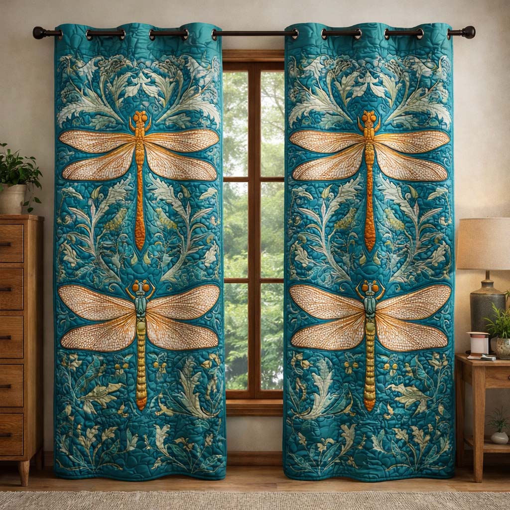Floral Bridge Quilted Curtains GFTOQM3515