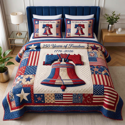 Liberty Bell 3-Piece Quilted Bedding Set GFTOQM3547