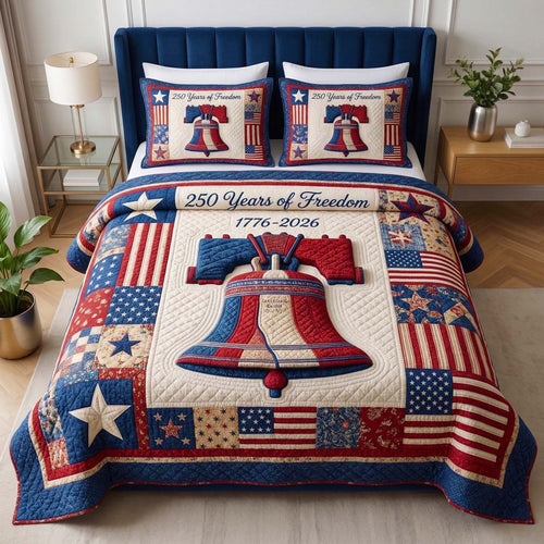 Liberty Bell 3-Piece Quilted Bedding Set GFTOQM3547