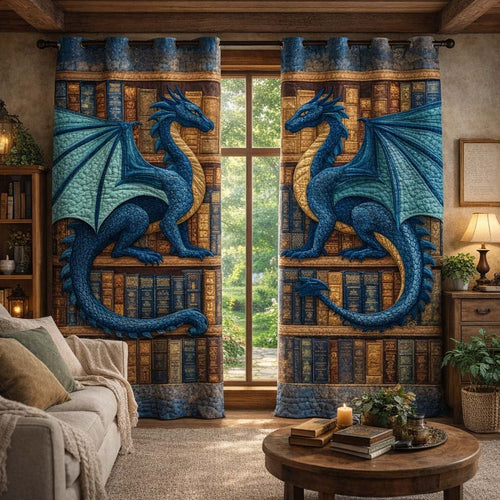 Azure Dragon Quilted Curtains GFTOQM3550