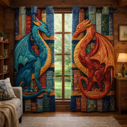 Twin Dragons Quilted Curtains GFTOQM3551
