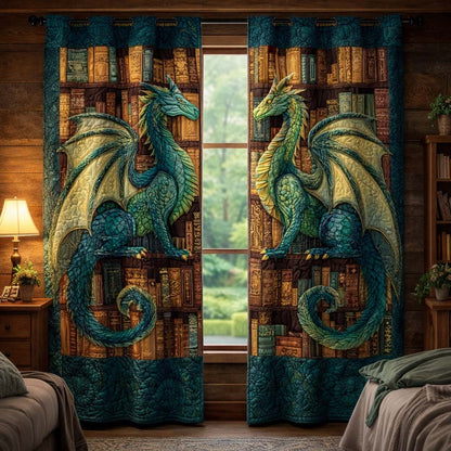 Emerald Dragon Quilted Curtains GFTOQM3552