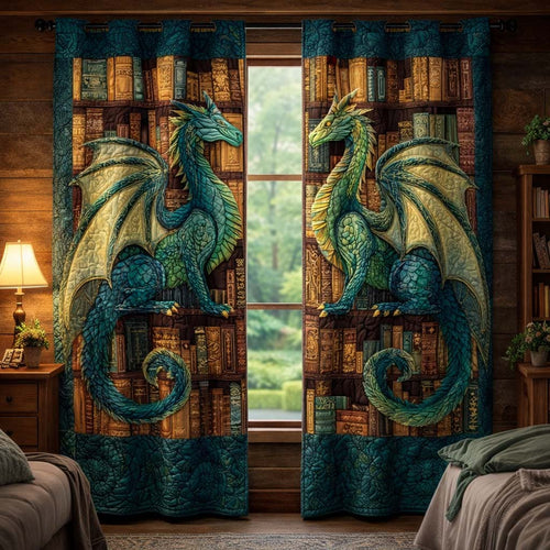 Emerald Dragon Quilted Curtains GFTOQM3552