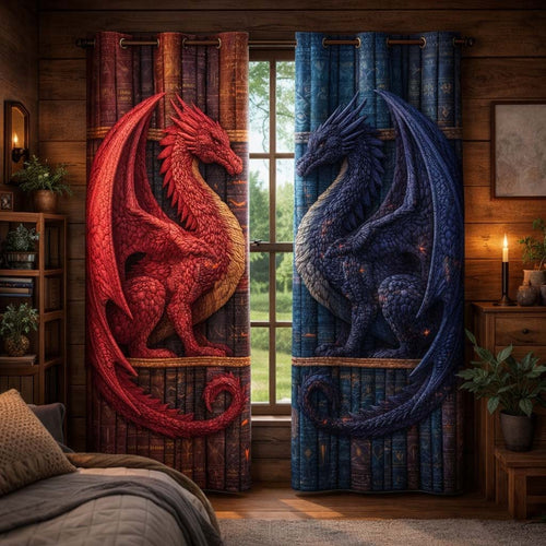 Twin Dragons Quilted Curtains GFTOQM3555