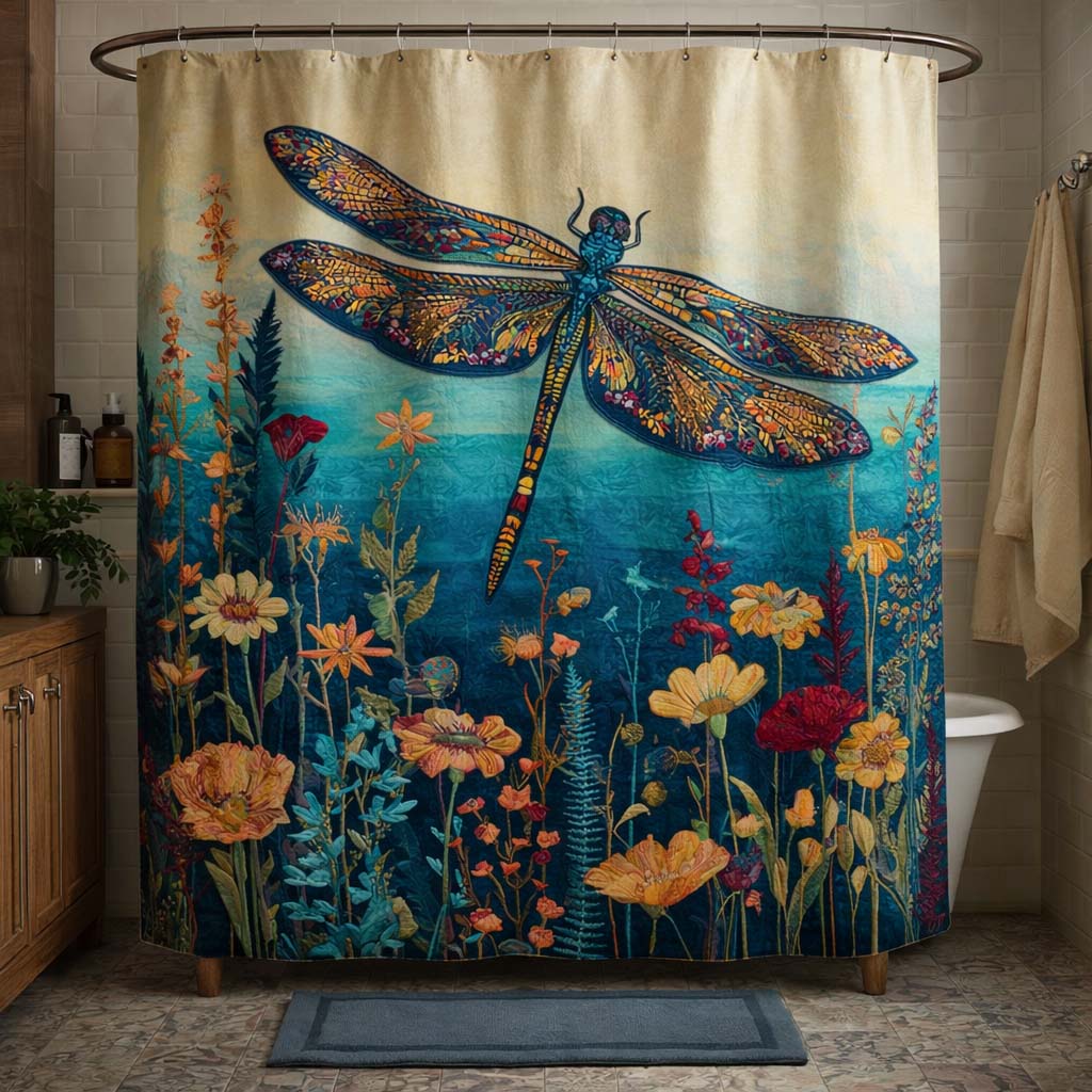 Ocean Dragonfly Shower Curtain GFTOQM3560