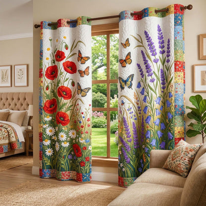 Spring Meadow Quilted Curtains GFTOQM3664