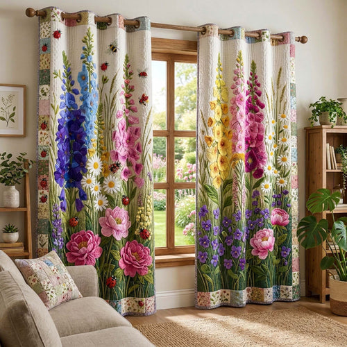 Floral Meadow Quilted Curtains GFTOQM3665