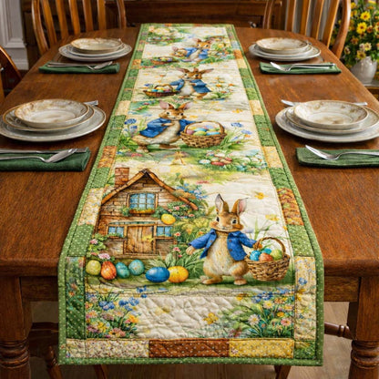 Garden Bunny Quilted Table Runner GFTOQM3683