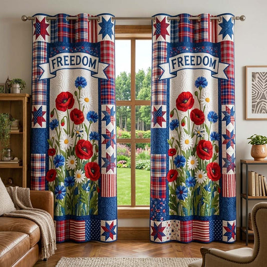 Freedom Blooms Quilted Curtains GFTOQM3715